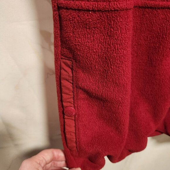 Columbia Sportswear Fleece Vest Womens M Red Full Zip High Collar Button Pockets - Picture 4 of 11